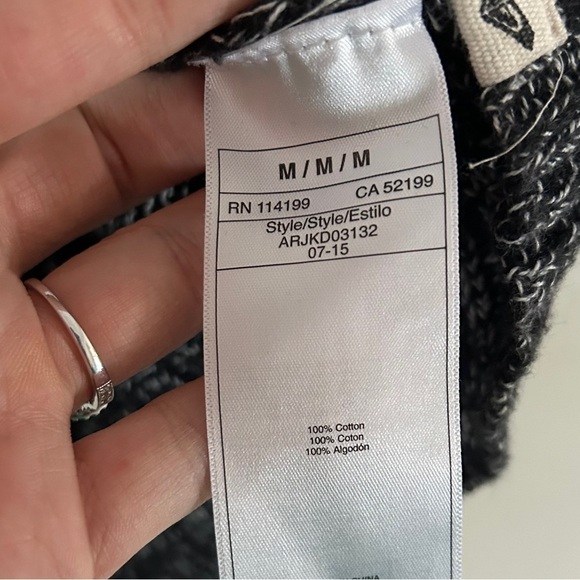 Roxy White Grey Striped Colorblock Long Sleeve Sweater Mini Dress Winter Medium - Picture 3 of 6